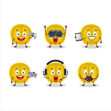 Nance çizgi film karakteri çeşitli şirin ifadelerle oyunlar oynuyor. Vektör illüstrasyonu