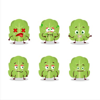 Karakterde ifadesiz lahana çizgi filmi. Vektör illüstrasyonu