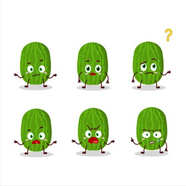 Karikatür karakteri, hangi ifadeyle. Vektör illüstrasyonu