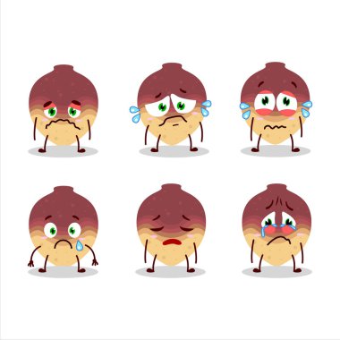 Üzgün ifadeli İsveçli bir çizgi film karakteri. Vektör illüstrasyonu