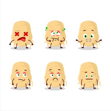 Zerdeçal çizgi film karakteri, ifadesiz. Vektör illüstrasyonu