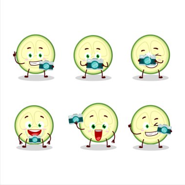 Kabak dilimli fotoğrafçı mesleği simgesi. Vektör illüstrasyonu