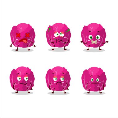 İfadesiz kırmızı lahana çizgi film karakteri. Vektör illüstrasyonu