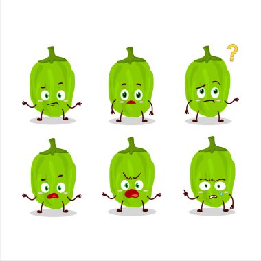 Yeşil Habanero 'nun çizgi film karakteri. Vektör illüstrasyonu