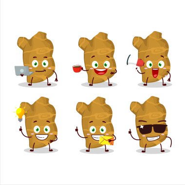 Kudüs 'ün çeşitli iş simgelerine sahip mimar çizgi film karakteri. Vektör illüstrasyonu