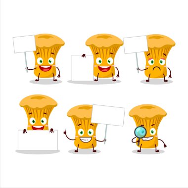 Karakterli Chanterelle çizgi filmi bilgi panosu getir. Vektör illüstrasyonu