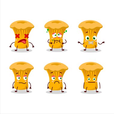 İfadesiz Chanterelle çizgi filmi. Vektör illüstrasyonu