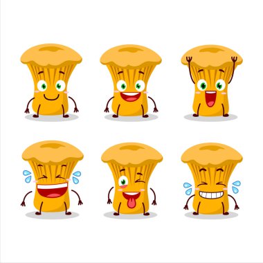 Gülen suratlı Chanterelle 'in çizgi film karakteri. Vektör illüstrasyonu