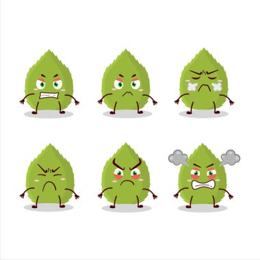 Basil, çizgi film karakterini kızgın ifadelerle bırakır. Vektör illüstrasyonu