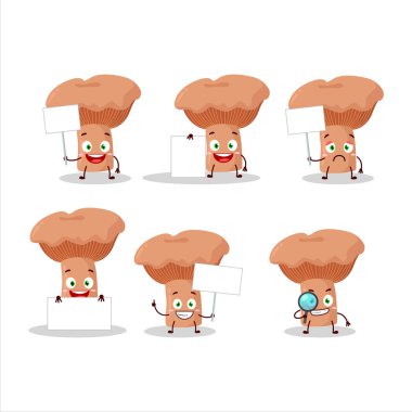 Karakterli Niscalo çizgi filmi bilgi panosu getir. Vektör illüstrasyonu