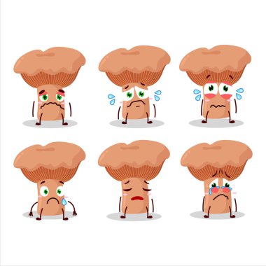 Üzgün suratlı Niscalo çizgi filmi karakteri. Vektör illüstrasyonu