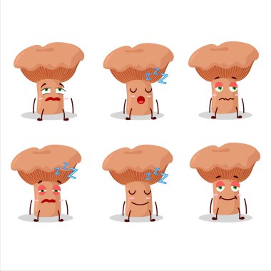 Uykulu suratlı çizgi film karakteri. Vektör illüstrasyonu