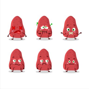 Yüzü olmayan tatlı patates çizgi film karakteri. Vektör illüstrasyonu