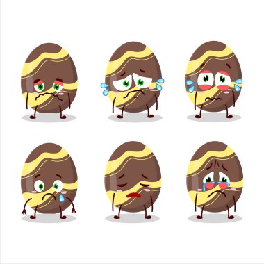 Kahverengi paskalya yumurtası karikatür karakteri. Vektör illüstrasyonu