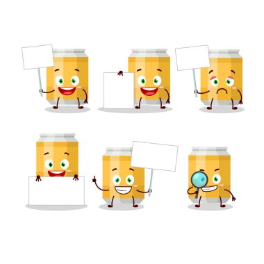 Bira karakteri bilgi panosunu getirebilir. Vektör illüstrasyonu