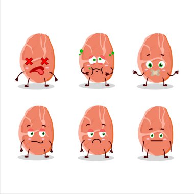 İfadesiz domuz eti çizgi film karakteri. Vektör illüstrasyonu