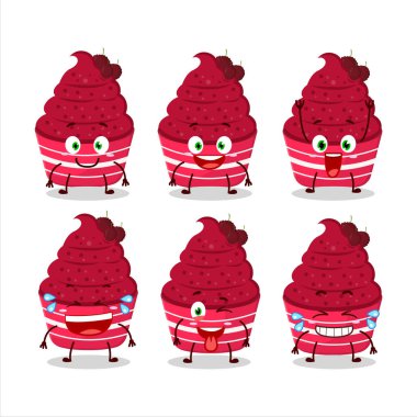 Gülen suratlı dondurma fincanının çizgi film karakteri. Vektör illüstrasyonu