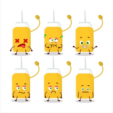 Karakterin içinde ifadesiz sos çizgi filmi. Vektör illüstrasyonu