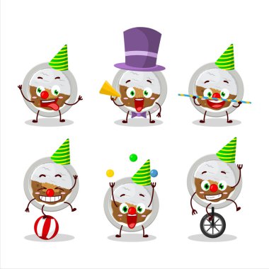 Coco ichibanya körili çeşitli sirk şovları olan çizgi film karakteri. Vektör illüstrasyonu