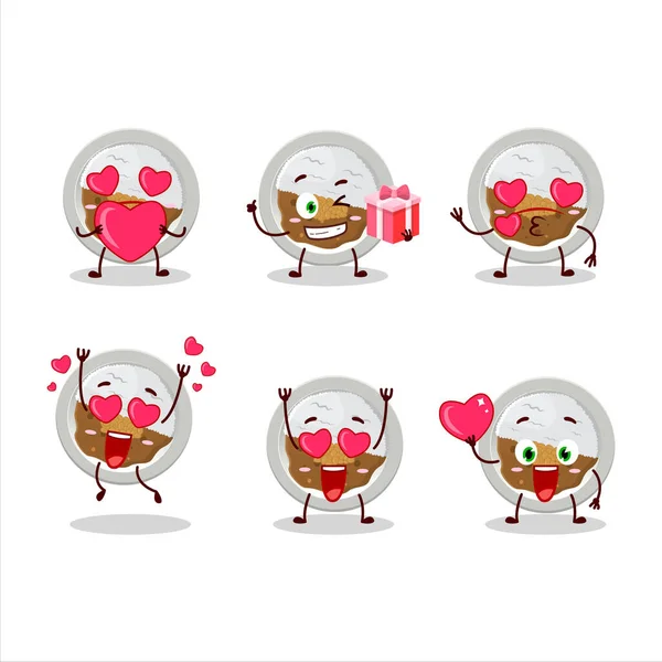 Coco Ichibanya Caril Personagem Desenho Animado Com Amor Bonito Emoticon —  Vetores de Stock