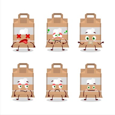 Fast food çizgi film karakteri, ifadesiz. Vektör illüstrasyonu