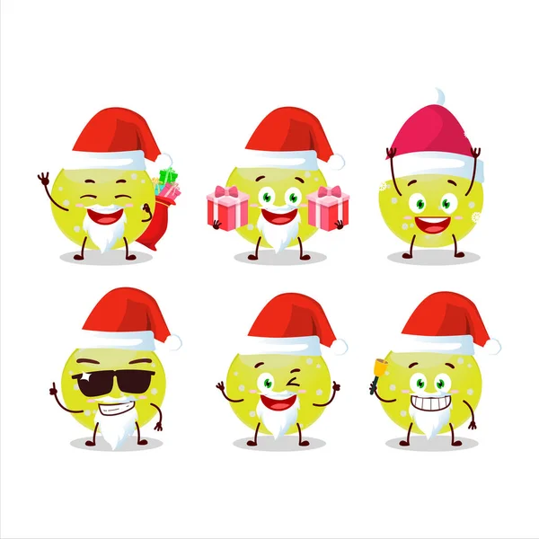Santa Claus Emoticons Jelly Sweets Candy Green Cartoon Character Vector — Stock Vector