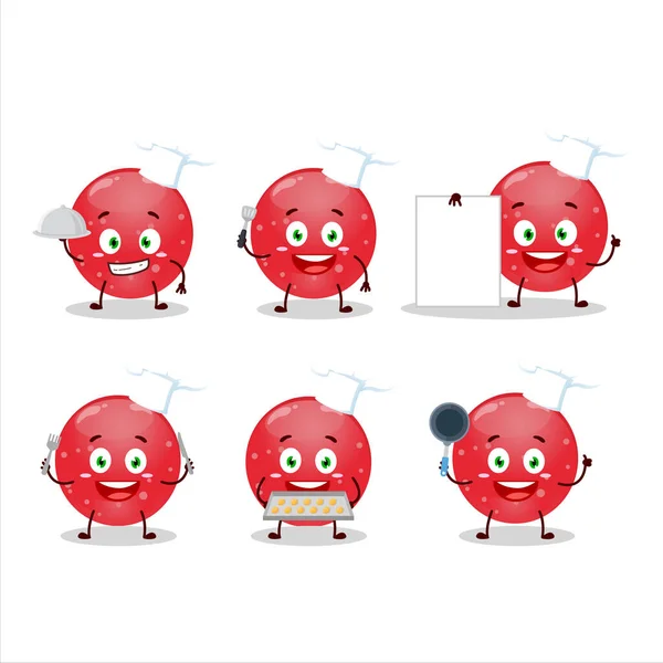 Personaje Dibujos Animados Dulces Jalea Rojo Caramelo Con Varios Emoticonos — Archivo Imágenes Vectoriales
