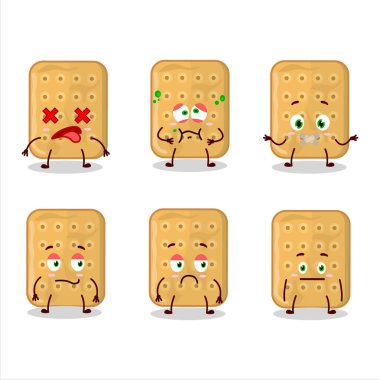 Bisküvi çizgi film karakteri ifadesiz. Vektör illüstrasyonu