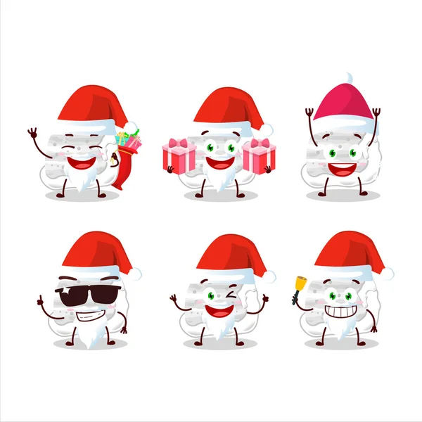 Émoticônes Père Noël Avec Crème Glacée Lait Scoops Personnage Dessin — Image vectorielle