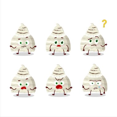 Vanilyalı dondurma kepçesinin çizgi film karakteri hangi ifadeyle. Vektör illüstrasyonu