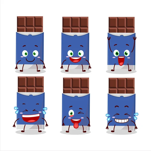 Cartoon Character Chocolate Bar Smile Expression Vector Illustration — Stock Vector