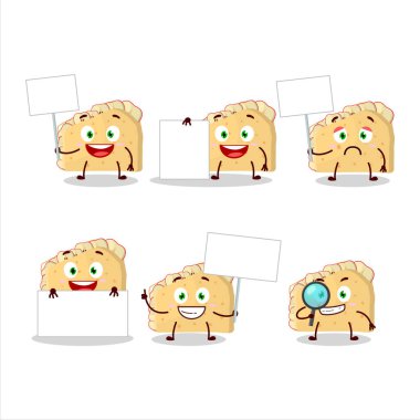 Elmalı sandviç çizgi film karakteri bilgi panosu getirdi. Vektör illüstrasyonu