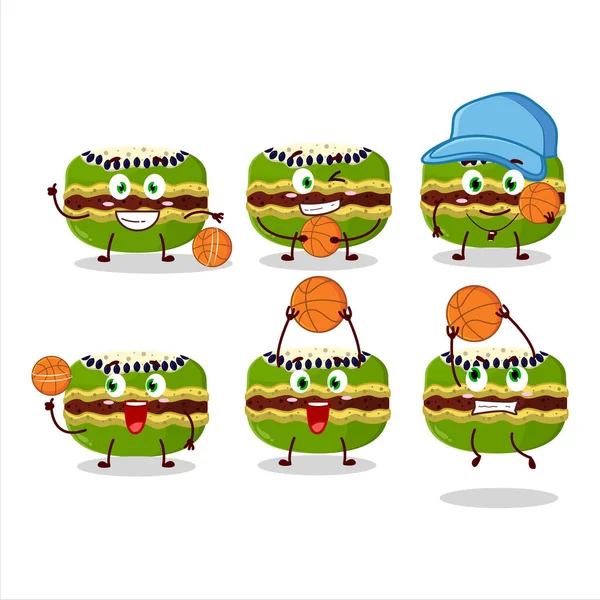 Ταλαντούχος Χαρακτήρας Καρτούν Ακτινίδιο Αθλητής Μπάσκετ Εικονογράφηση Διανύσματος — Διανυσματικό Αρχείο