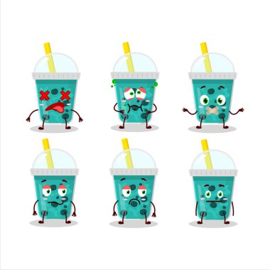 İfadesiz boba çizgi film karakteri Taro sütü. Vektör illüstrasyonu