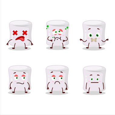 Şekerleme çizgi filmi karaktere bürünmüş, ifadesiz. Vektör illüstrasyonu