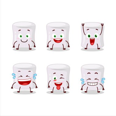 Gülen surat ifadeli bir çizgi film karakteri. Vektör illüstrasyonu