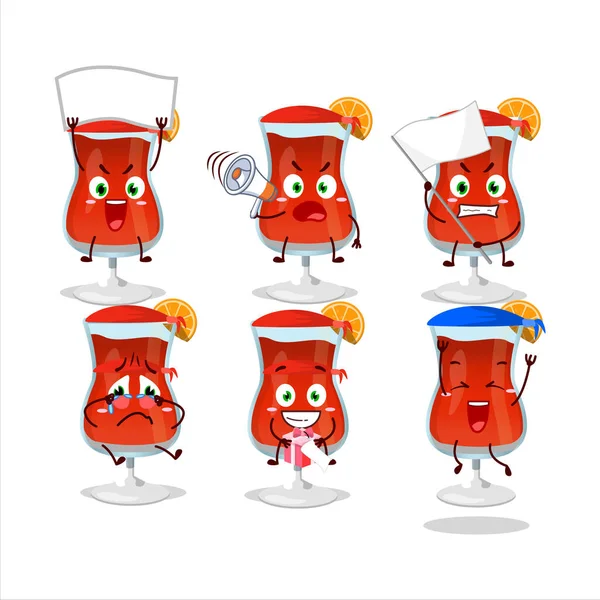 Mascot Design Stil Kosmopolitisk Cocktail Karaktär Som Attraktiv Supporter Vektorillustration — Stock vektor