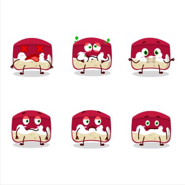 Yüzü olmayan vişneli kek çizgi film karakteri. Vektör illüstrasyonu