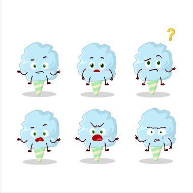 Pamuk helva vanilyalı çizgi film karakteri. Vektör illüstrasyonu