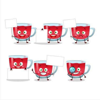 Rooibos çay çizgi film karakteri bilgi panosunu getirdi. Vektör illüstrasyonu