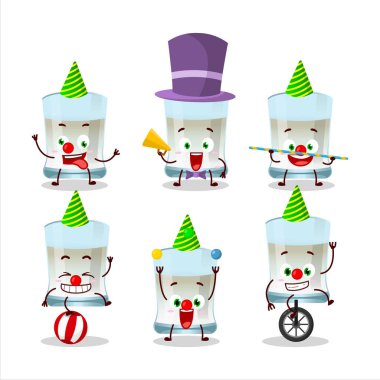 Cartoon character of tuica with various circus shows. Vector illustration