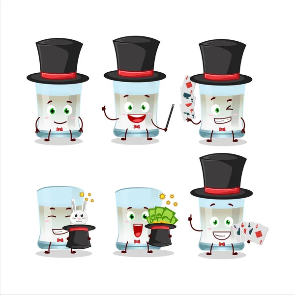 Tuica Magician Cartoon Character Perform Stage Vector Illustration — 图库矢量图片