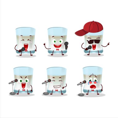 A Cute Cartoon design concept of tuica singing a famous song. Vector illustration