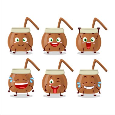 Cartoon character of mate tea with smile expression. Vector illustration