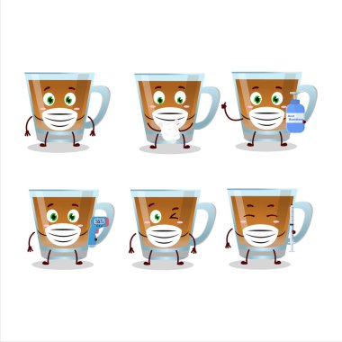 Şah Hawash 'ın karikatür tasarım tarzı bir resmi salgın sırasında sağlıklı kalmaya devam ediyor. Vektör illüstrasyonu