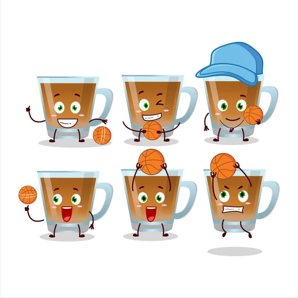 Bir basketbol atleti olarak yetenekli bir şah hawash çizgi film karakteri. Vektör illüstrasyonu