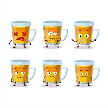 Yüzü olmayan bir bardak çay çizgi film karakteri. Vektör illüstrasyonu