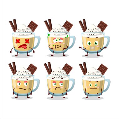 Eggnog çizgi filminde karakterin ifadesiz hali. Vektör illüstrasyonu