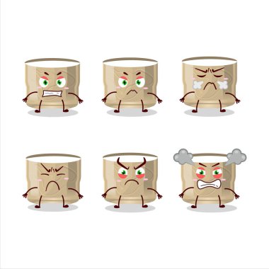 Koumiss, kızgın ifadeli çizgi film karakteri. Vektör illüstrasyonu