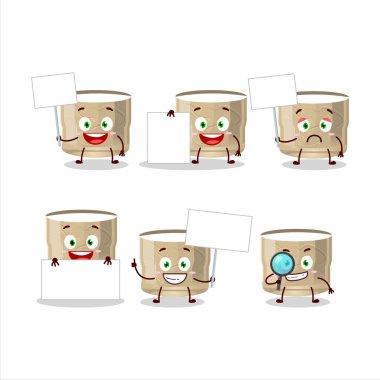 Koumiss çizgi film karakteri bilgi panosunu getirdi. Vektör illüstrasyonu